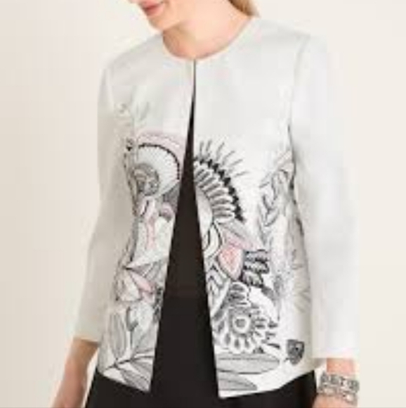 Elegant Chico' Floral Print Women's Jacket - Picture 9 of 9